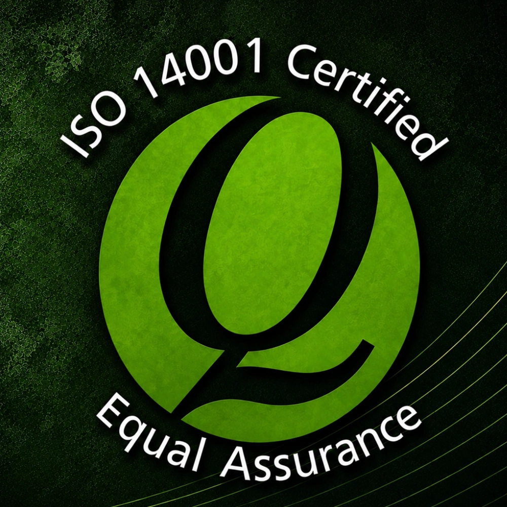 ISO 14001 certified — Equal Assurance coloured artwork
