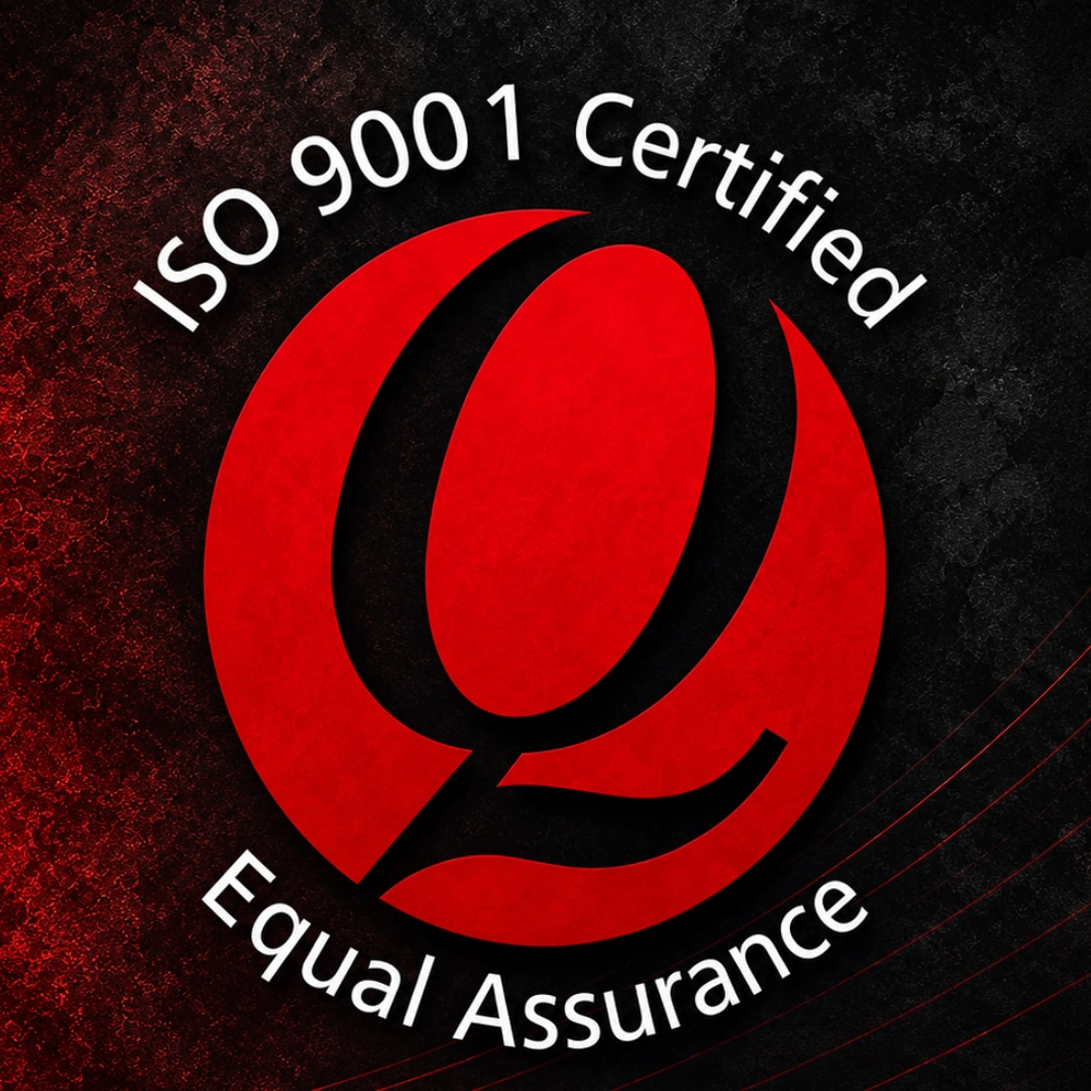 ISO 9001 certified - Equal Assurance coloured artwork